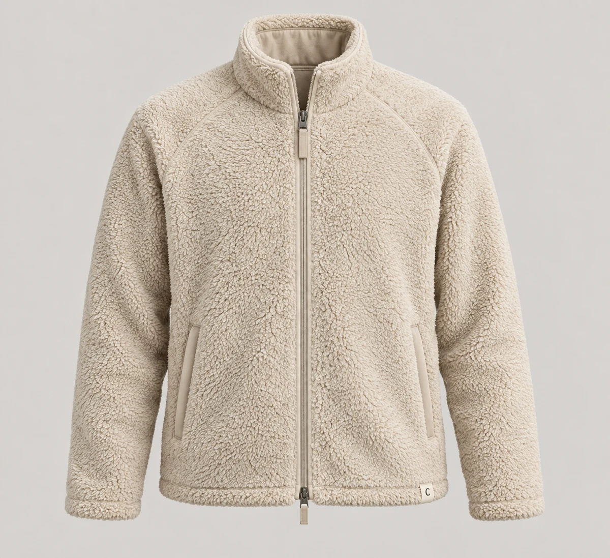 Summit Hearth Jacket in Oat, front view